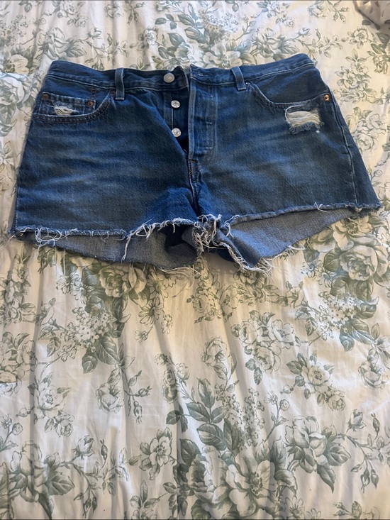 Levi's Pants - Levi's Dark Blue Denim Cutoff Shorts